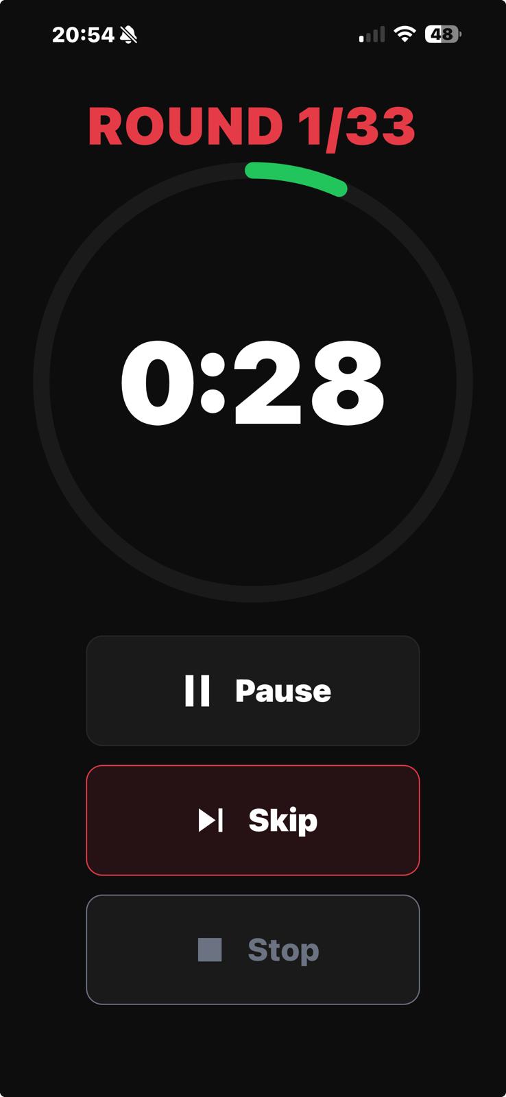 Boxing Interval Timer app screenshot